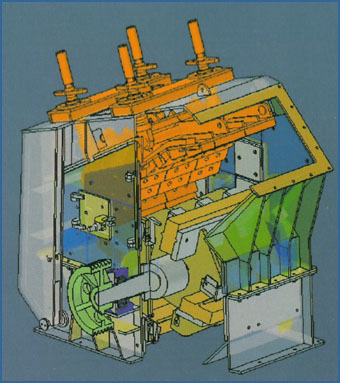 反擊式破碎機內部結構圖
